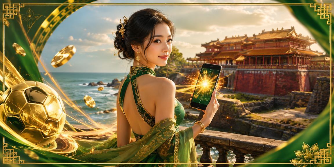 Người dùng Huế xem kèo trên điện thoại trong bối cảnh giải trí ven biển